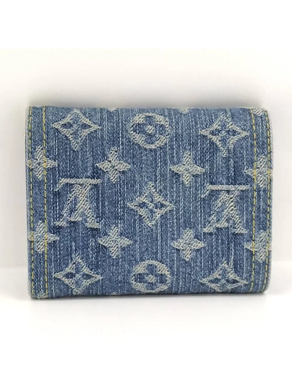 Louis Vuitton Portefeuille Victorine Compact Wallet Monogram Denim